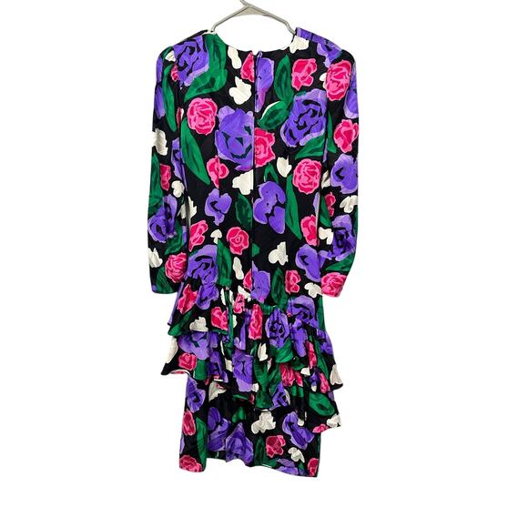 Silk Floral Midi Dress - Picture 5 of 8